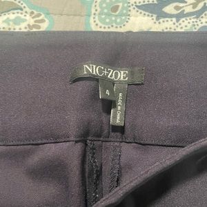 Worn once Nic&zoe size 4 navy pull on work trousers- full length